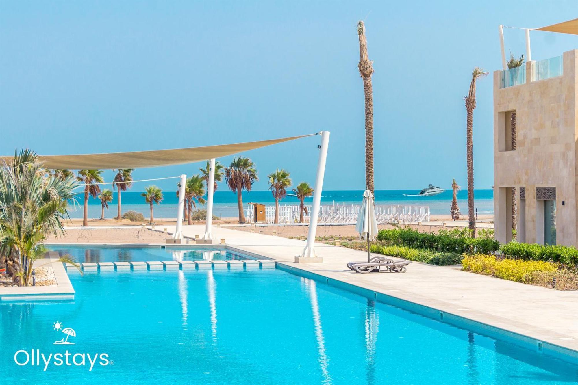 Ollystays Mangroovy Seaview 2Br Beach And Pool Free Access Hurgada Dış mekan fotoğraf